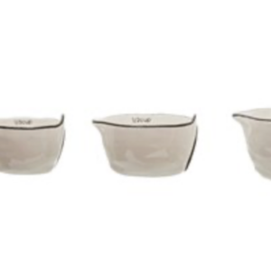 Black Rimmed Ceramic Measuring Cups