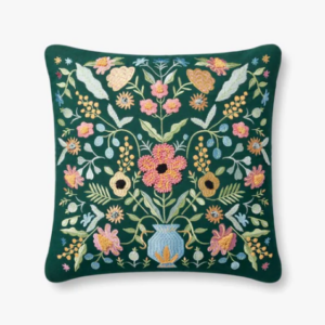 Embroidered Evergreen Pillow