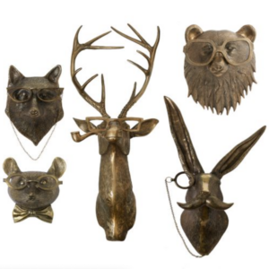Brass Animal Head Wall Mount