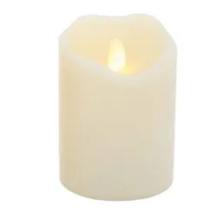 Flameless LED Wax Pillar Candle, 4"