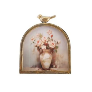 Gold Arched Bird Frame