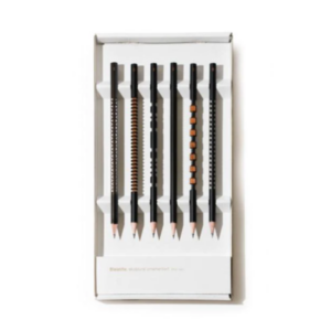 Laser Sculpted Pencil Set of 6