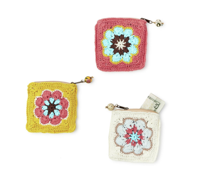 Crochet Granny Square Coin Purse