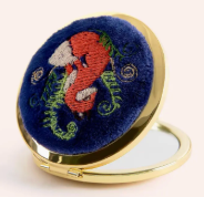 Embroidered Compact Mirror