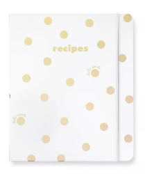 Gold Dot with Script  Recipe Book