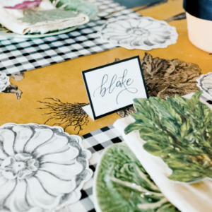 Black Frame Place Card