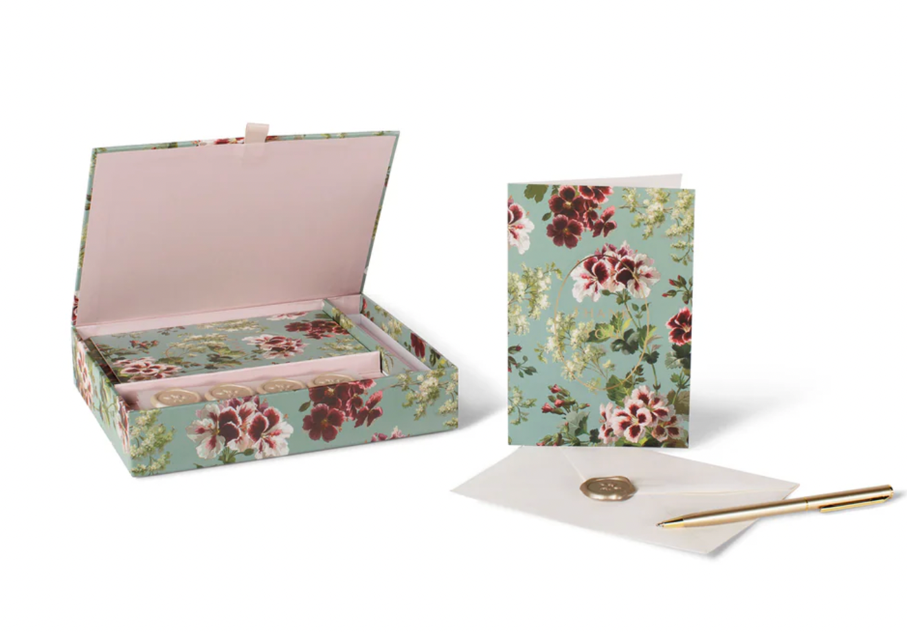 Geranium Stationary Set