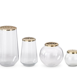 Floral Frog Clear Glass Vases