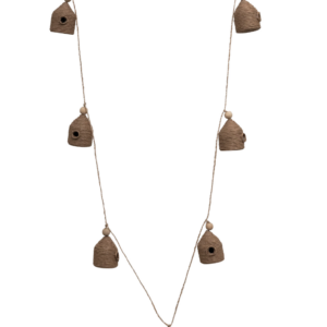 72" Handmade Jute Wrapped Paper Mache Bee Skep Garland