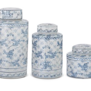 Blue & White Floral Ginger Jars