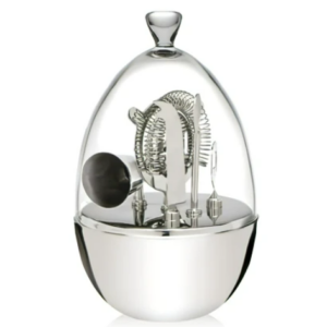 Bar Tools with Egg Glass Dome