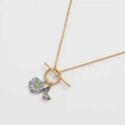 Forget Me Not Charm Necklace