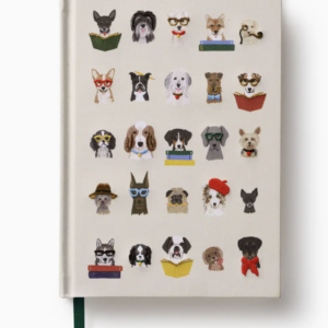 Studious Dogs Embroidered Journel