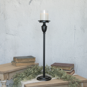 20" Black Candlestick