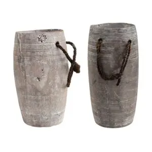 Wood Jug with Rope Handle