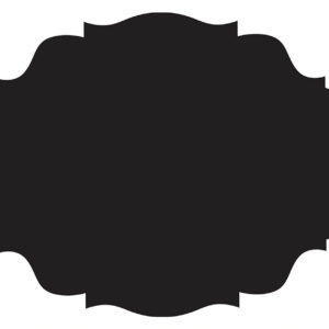 Die-Cut Black French Frame Placemat