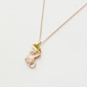 Enamel Short Dormouse Necklace