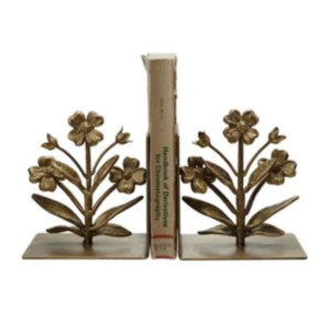 Cast Iron Floral Bookends