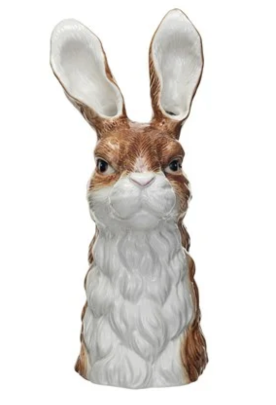 Stoneware Rabbit Vase