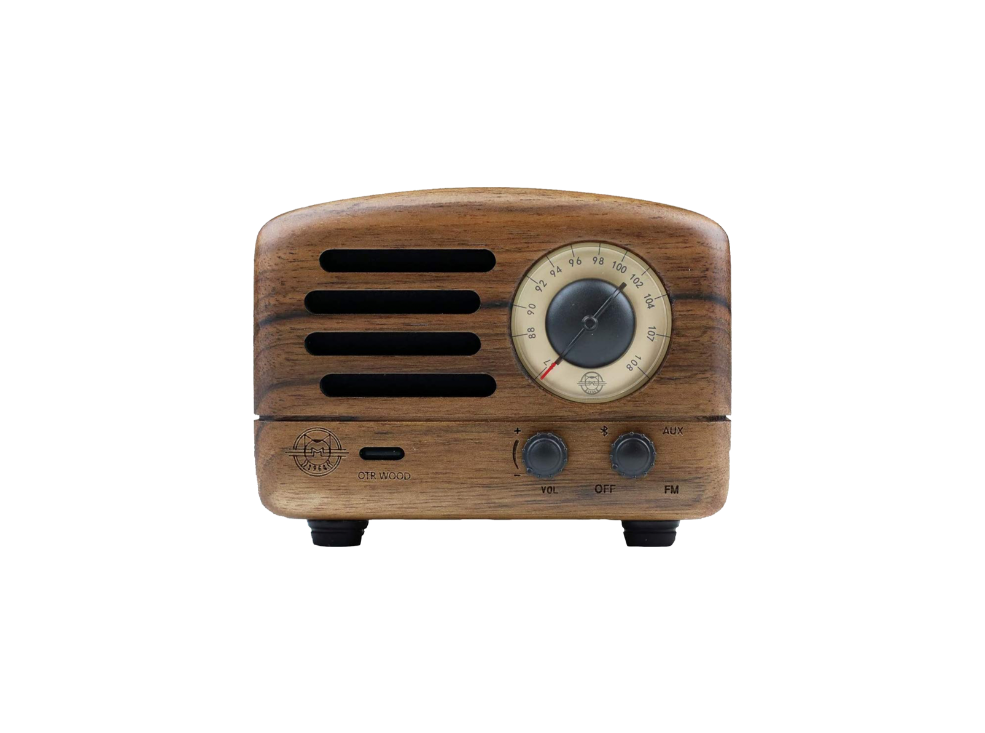 MUZEN Retro Wood Portable FM Radio Bluetooth