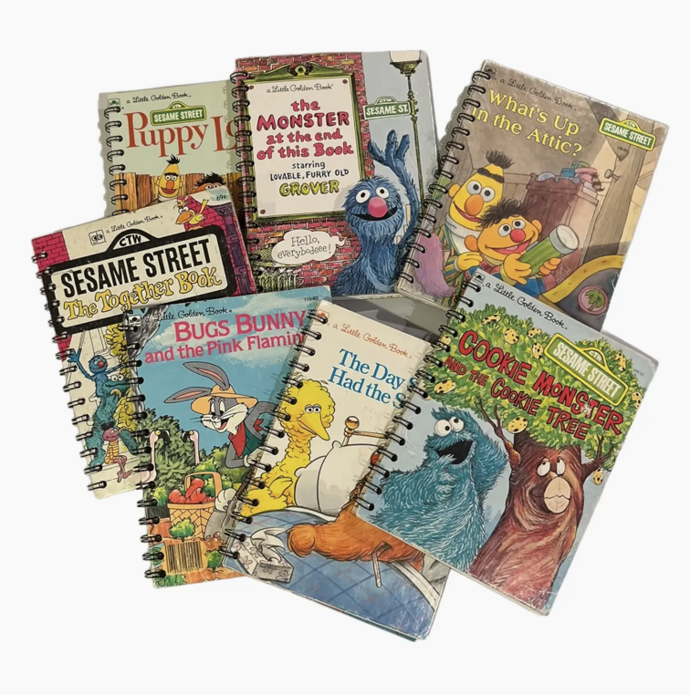 Up-cycled Sesame Street Journals