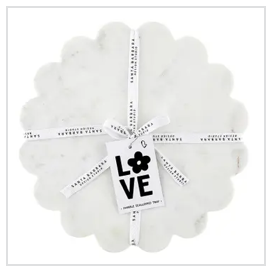 Scalloped Marble Tray