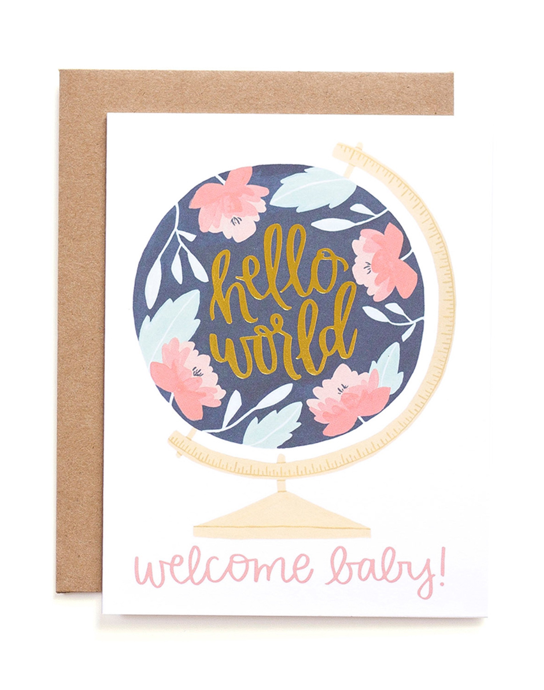 Welcome Baby Globe Card