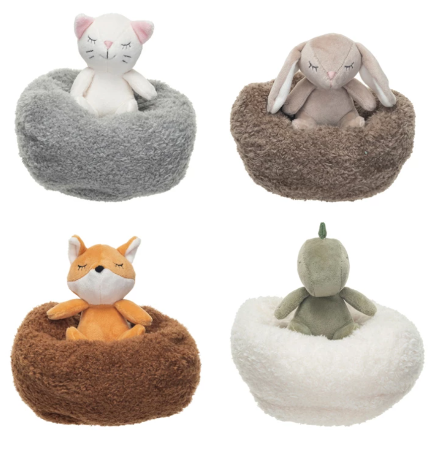 Plush Animal on Bean Bag