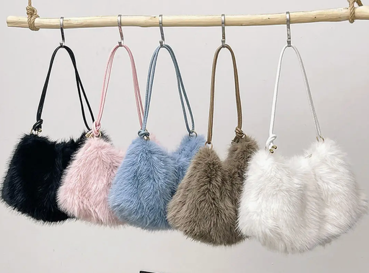 Plush Fur Shoulder Bag