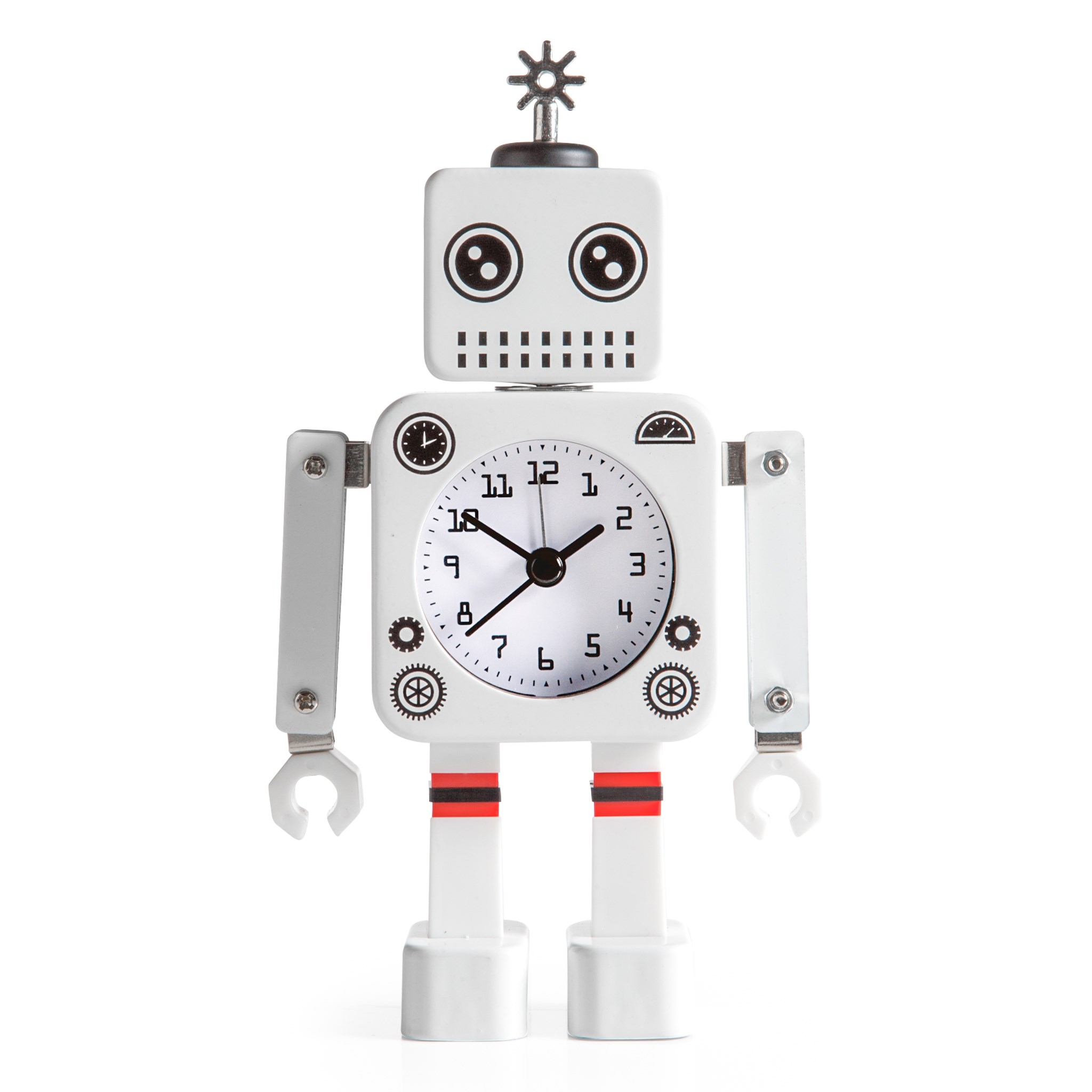 Robot Alarm Clock - White