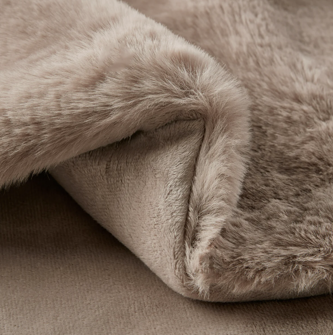 Sable Solid Faux Fur Throw