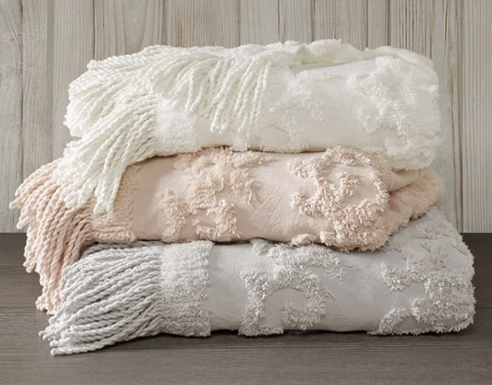 Tufted Chenille Lightweight Throw