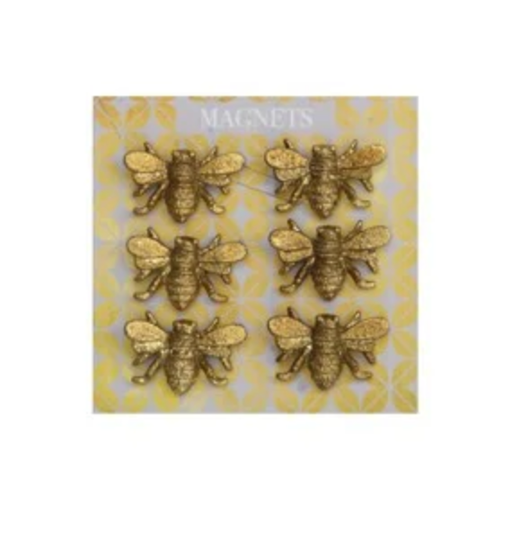 Pewter Bee Magnet Set
