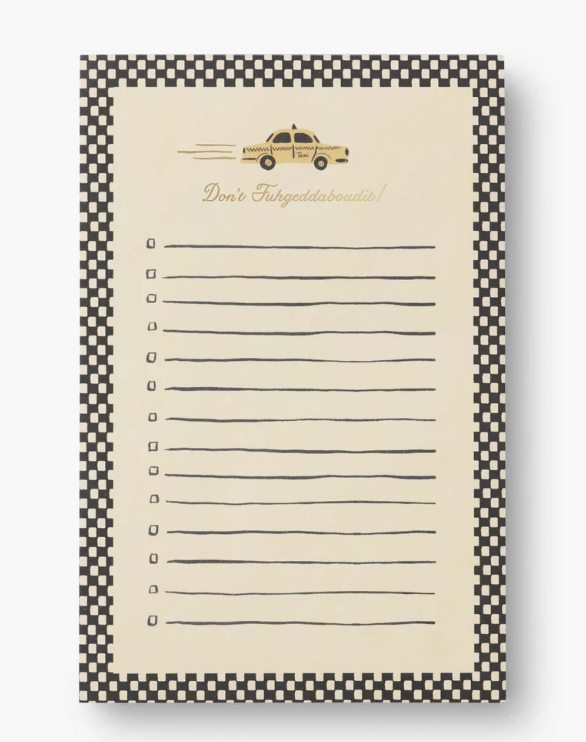 New York Checklist Notepad