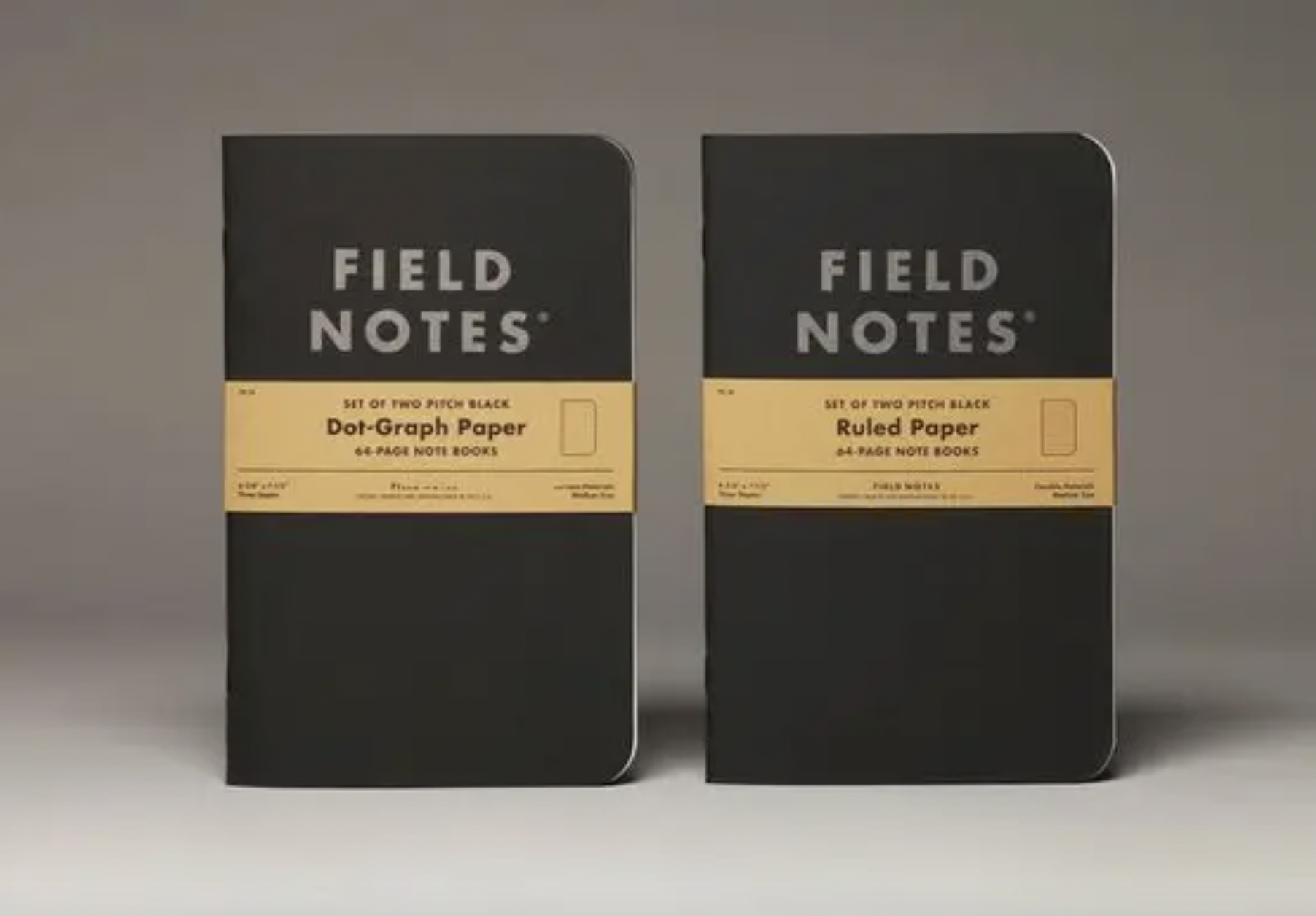 Pitch Black Notebook- Set of 2