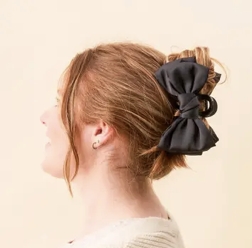 The Darling Effect Satin Bow Claw Clip