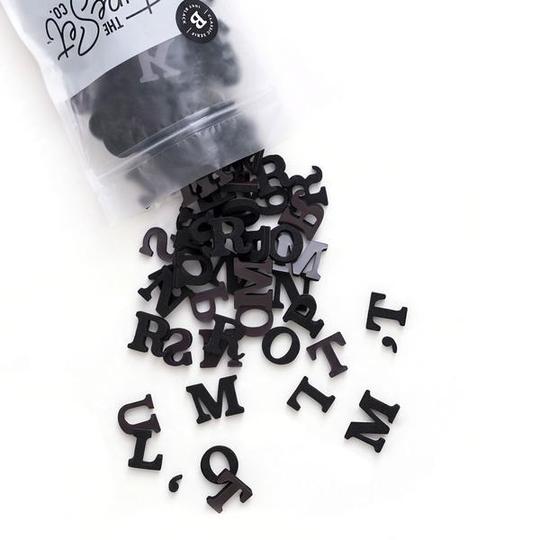 The Type Set Co.® Soft Magnetic Letters - Inky Black