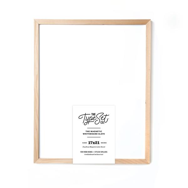 The Type Set Co.® Deluxe Magnetic Whiteboard Slate, 17"x21" - White