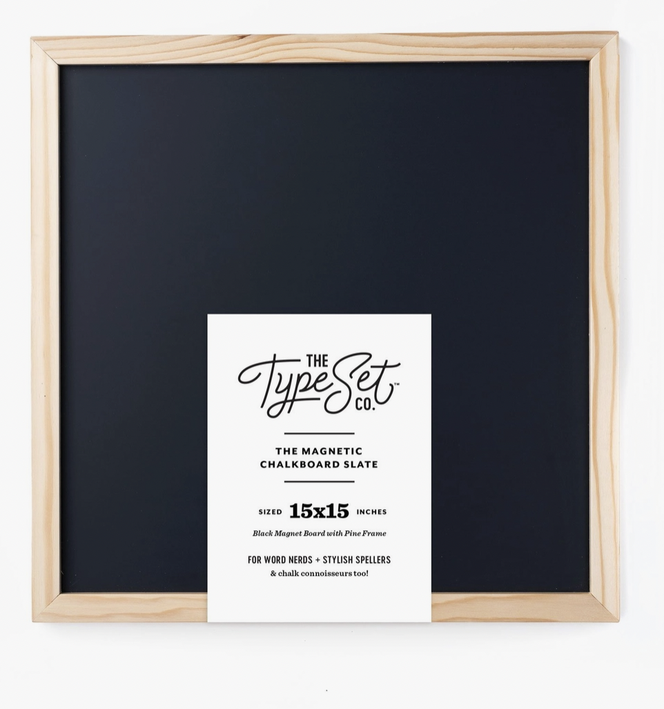 The Type Set Co. Magnetic Letter Board Slate - Black Chalkboard