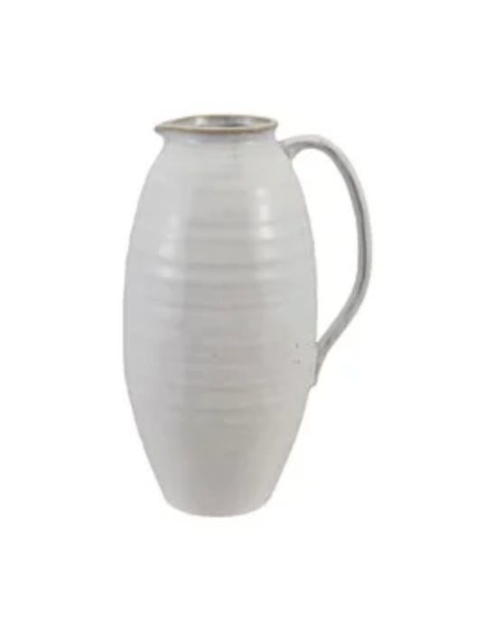 White Rounded Quart Pitcher
