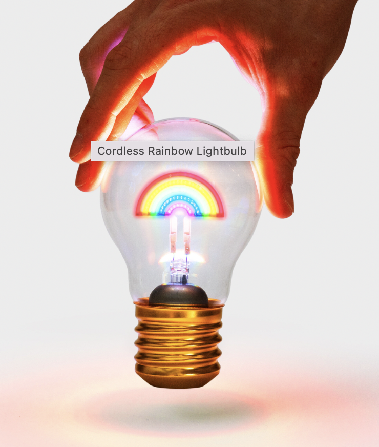 Rainbow Cordless Lightbulb