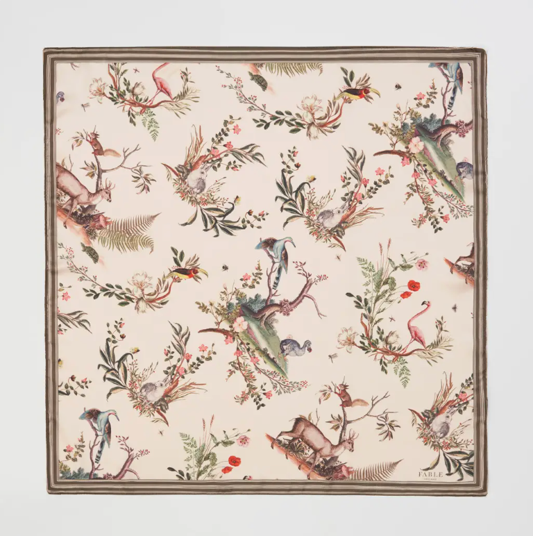 Toile De Jouy Square Scarf