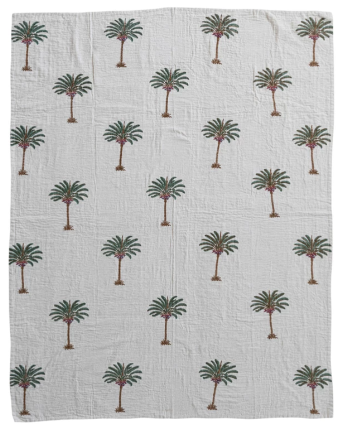 Palm Tree Throw Blanket