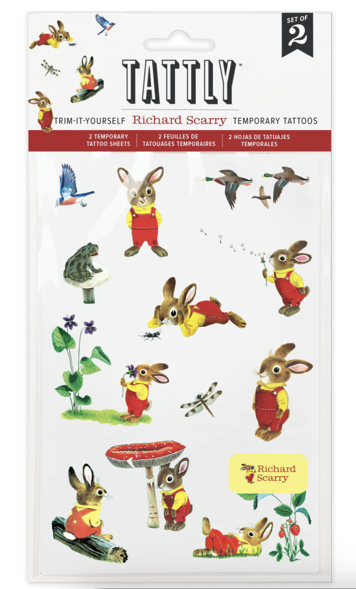Richard Scarry Temporary Tattoos - Two Sheets