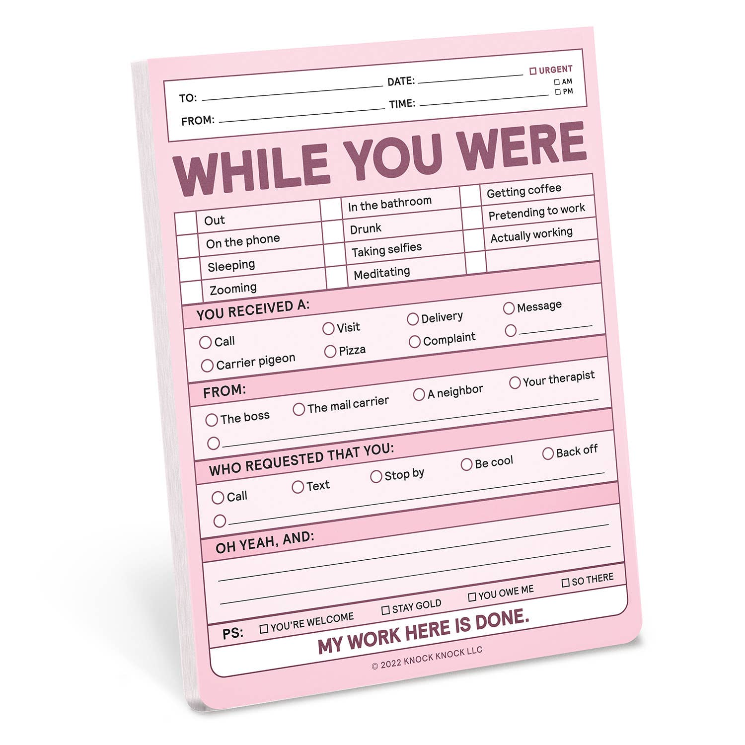 While You Were Note Pad