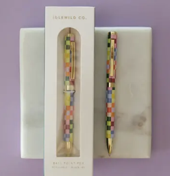 Rainbow Check Ballpoint Luxe Pen